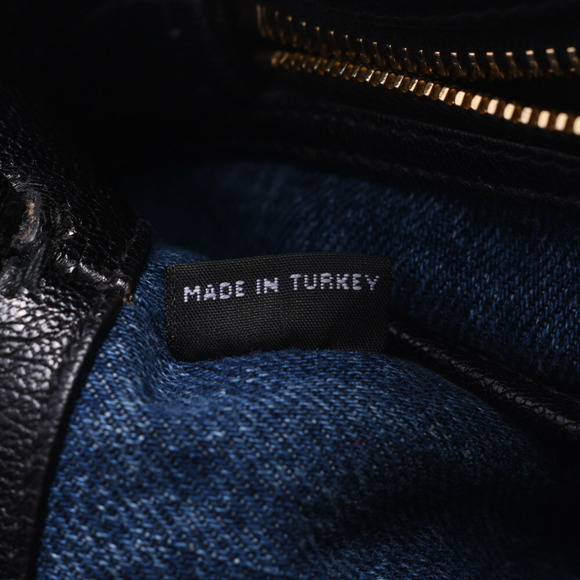 Miu Miu Matelasse Blue Black Denim Handbag - Picture 10 of 12